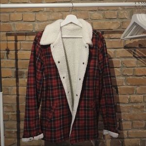 Plaid cozy jacket
